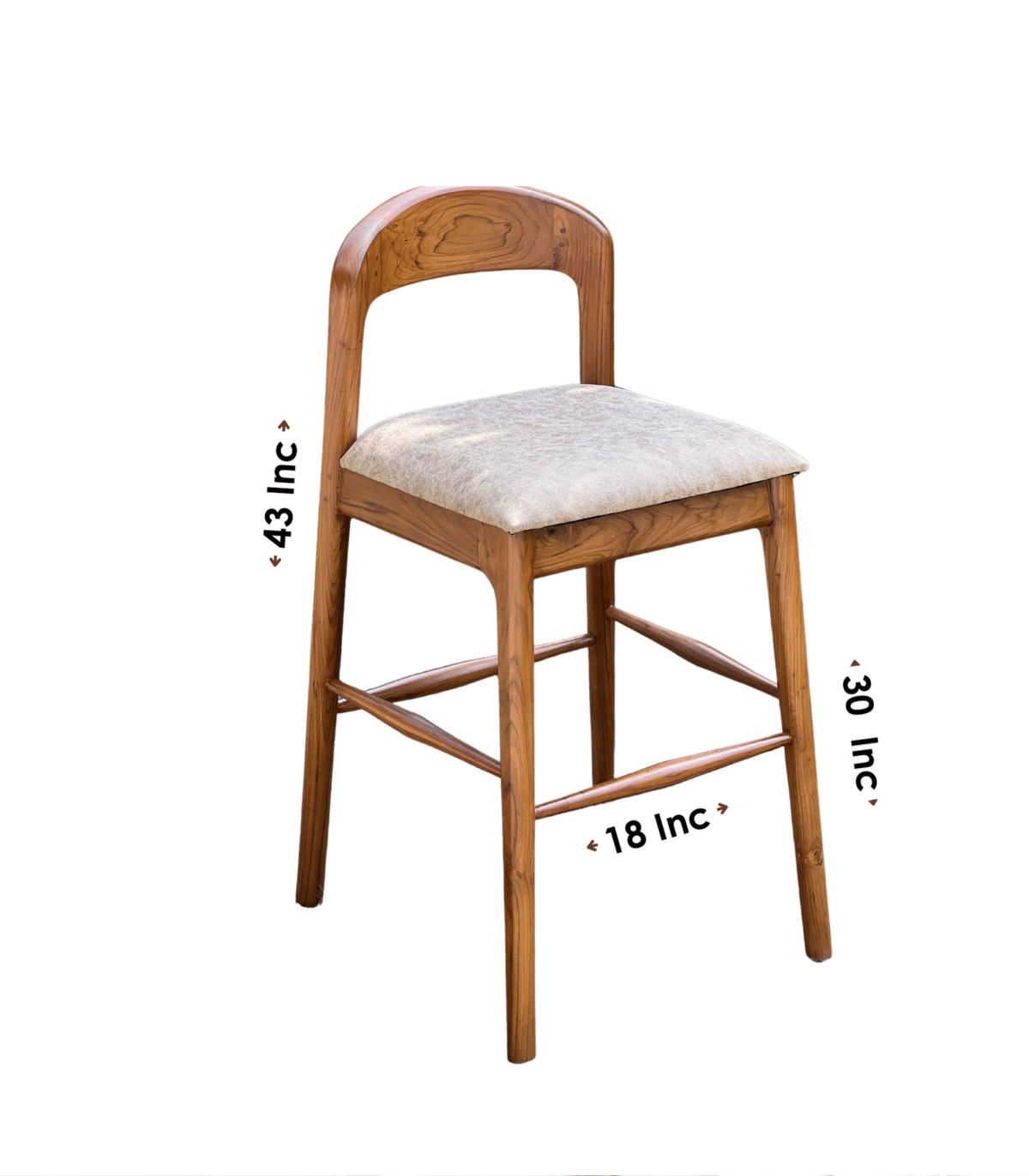 Cora Teak Bar Stool by Teakage - Image 3