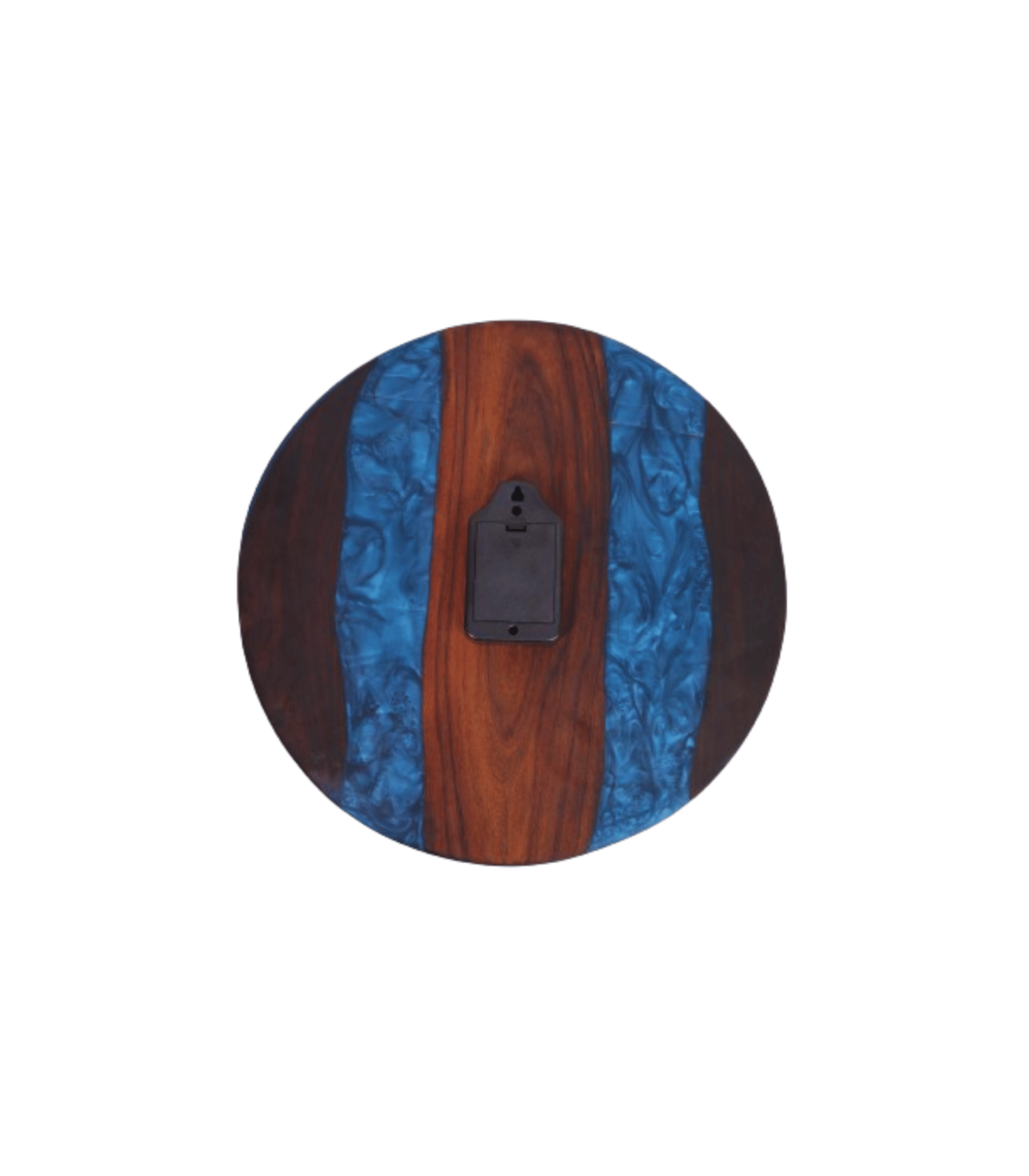 Royal Blue Silent Clock 18 Inches | Rose Wood - Image 4