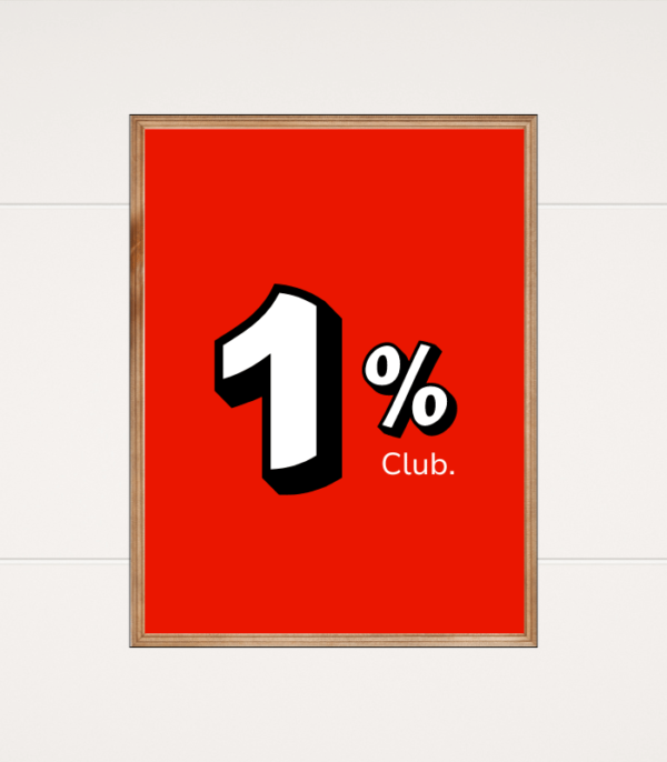 The 1% club, Wall Posters With Glass For Home And Office Decoration - Set Of 3