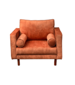 Single Seater Mid century Sofa | Velvet - Image 3