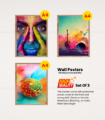 Abstract Wall Posters With Glass For Home And Office Decoration - Set Of 3 - Image 4