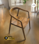 Mid Century Solid Teak Wood Arm Chair