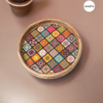 Epoxy Resin Mandala Design Serving Tray