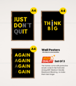 Motivational Wall Posters With Glass For Home And Office Decoration - Set Of 3 - Image 4