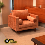 Single Seater Mid century Sofa | Velvet