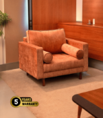 Single Seater Mid century Sofa | Velvet