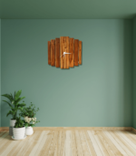 Teak Wood Wall Clock For Living Room, Home And Office| 45x40 CM - Image 4