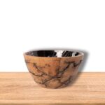 Woodin Epoxy Coated Crackle Design Serving Bowl for Snacks | 4'