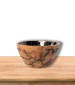 Woodin Epoxy Coated Crackle Design Serving Bowl for Snacks | 4'