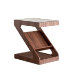 Teak age Custom Z- Side End Table in acacia Wood - Image 3