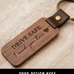 Custom Engraved wooden key chain | Upload Your design