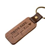 Custom Engraved wooden key chain | Upload Your design - Image 2
