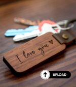 Custom Engraved wooden key chain | Upload Your design - Image 4