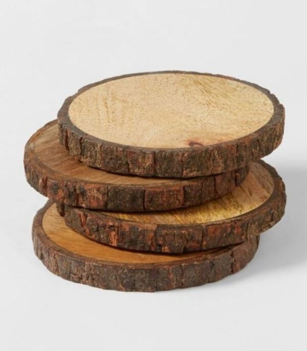 Mango Wood Coaster | Perfect for café and office (3Pcs)