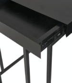 Pull Up Table Black Metal Wood Veneer and MDF - Image 3