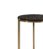 Welldecor Metal End Table in Gold Finish with Marble Top - Image 2