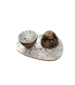 Epoxy Wooden Platter set | 2 Bowl | Crackle Design - Image 2