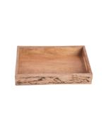Wooden Square Tray With Antique Work | Mango Wood - Image 4