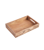 Wooden Square Tray With Antique Work | Mango Wood - Image 2